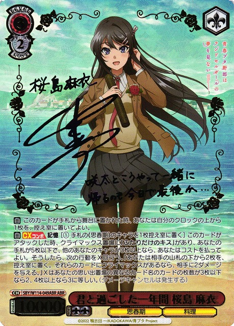 最安値 PSA10 ヴァイス かけがえのない存在 桜島 麻衣 SEC サイン