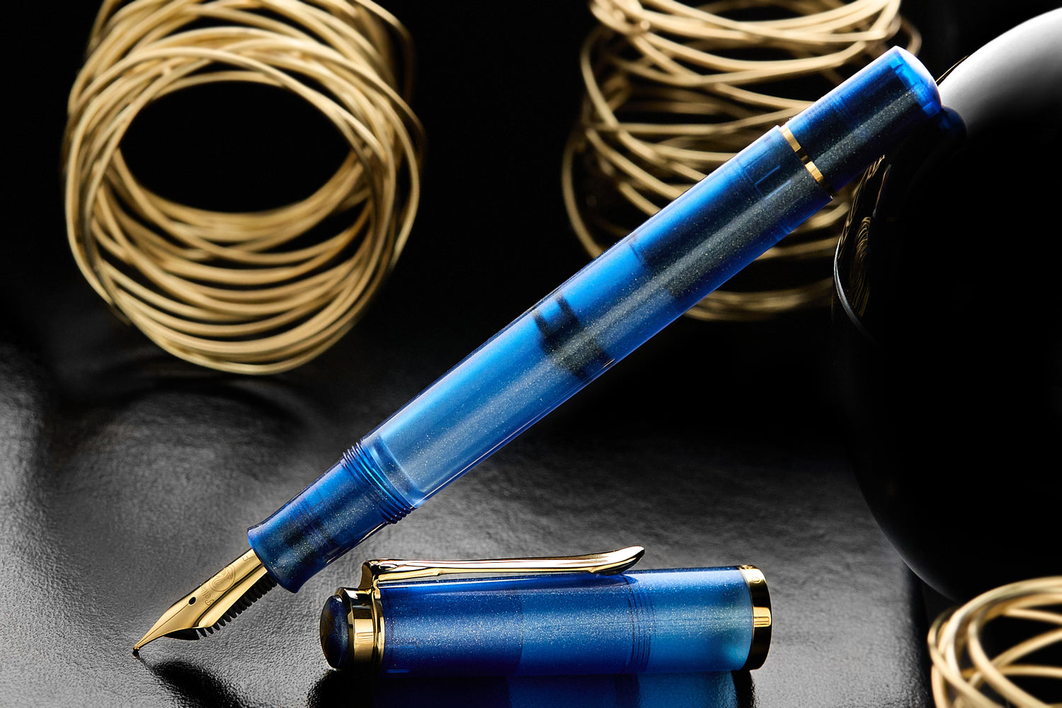 Pelikan M200 Fountain Pen - Golden Lapis (Special Edition) - The