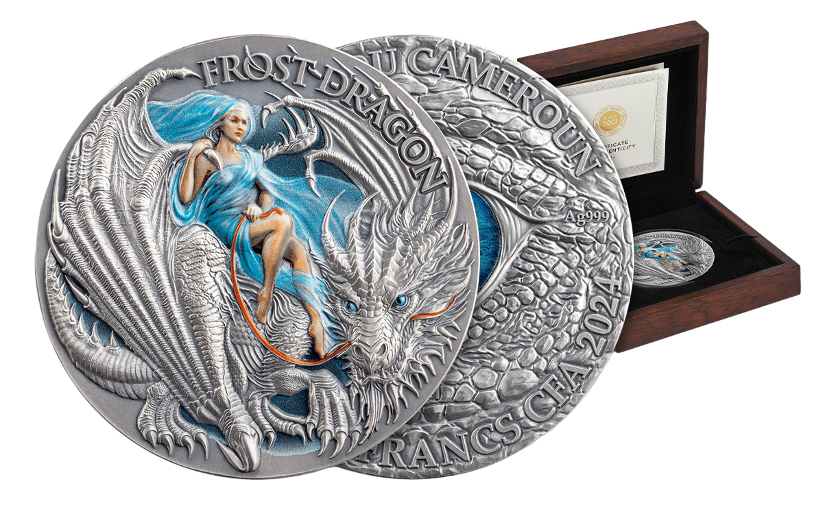 オリエンタル・ラング ドラゴン学 2オンス 銀貨 CFA カメルーン 2024