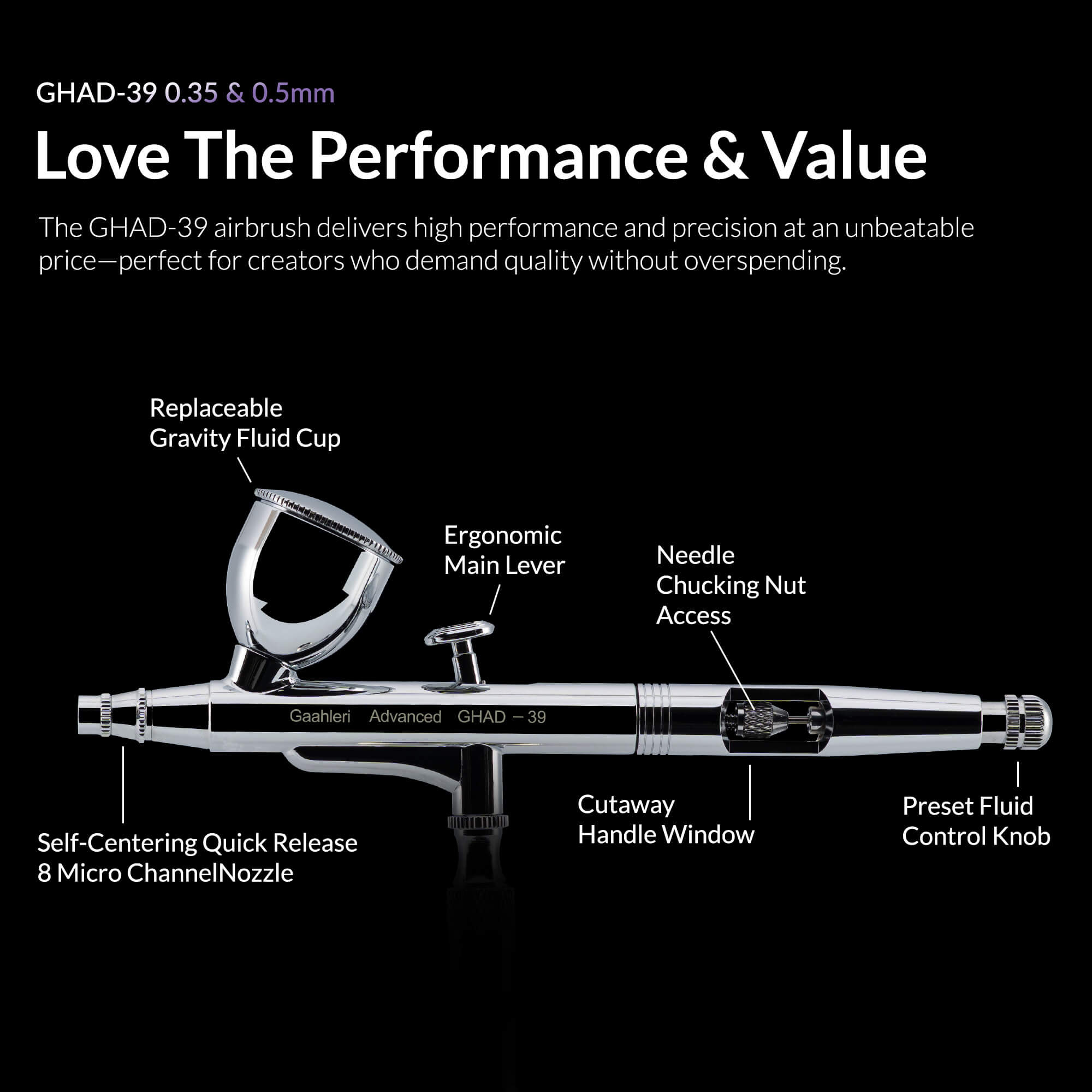 Gaahleri GHAD-39 Advanced Series Airbrush