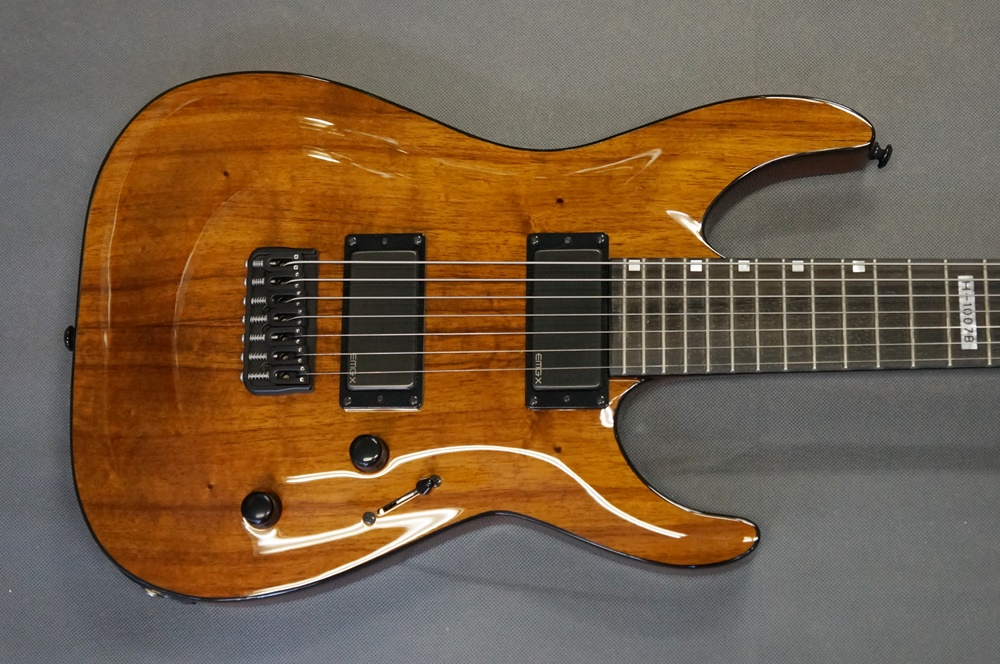 パパピピ】【美品】H1007B KOA エレキギター 7弦 LTD H-1007B Koa