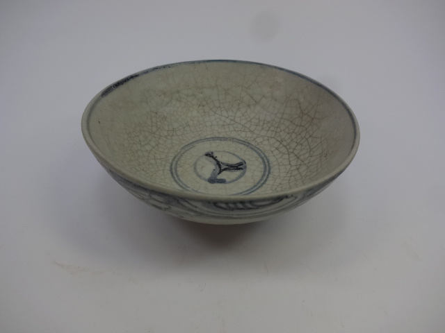 茶道具・古道具・古美術・安南・染付・安南染付平茶碗 茶道具・古道具