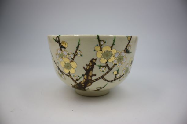 志野で一服 風流な味わい！志野焼き筒茶碗と箱 骨董アンティーク