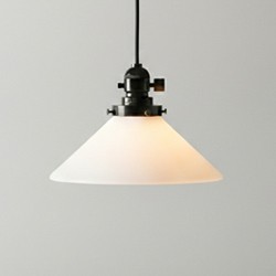 レトロ風 乳白ガラスペンダントライト・角形｜照明のライティング