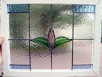 ステンドグラスのパネル アンティークローズ M｜四季彩