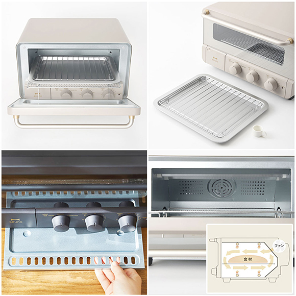 BRUNO スチーム＆ベイクトースター グレージュ 電子レンジ オーブン