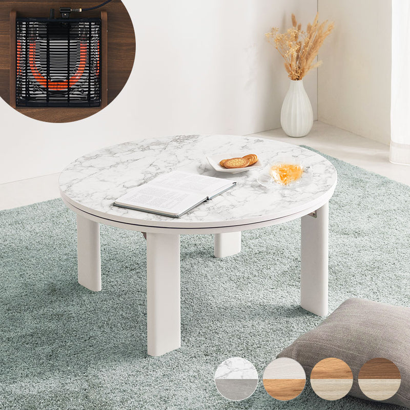 円型テーブル こたつテーブル 白 ホワイト カルミナ950 円型テーブル