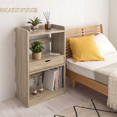 引き出し付きオープンラック 本棚 ラック 引き出し付きラック おしゃれ