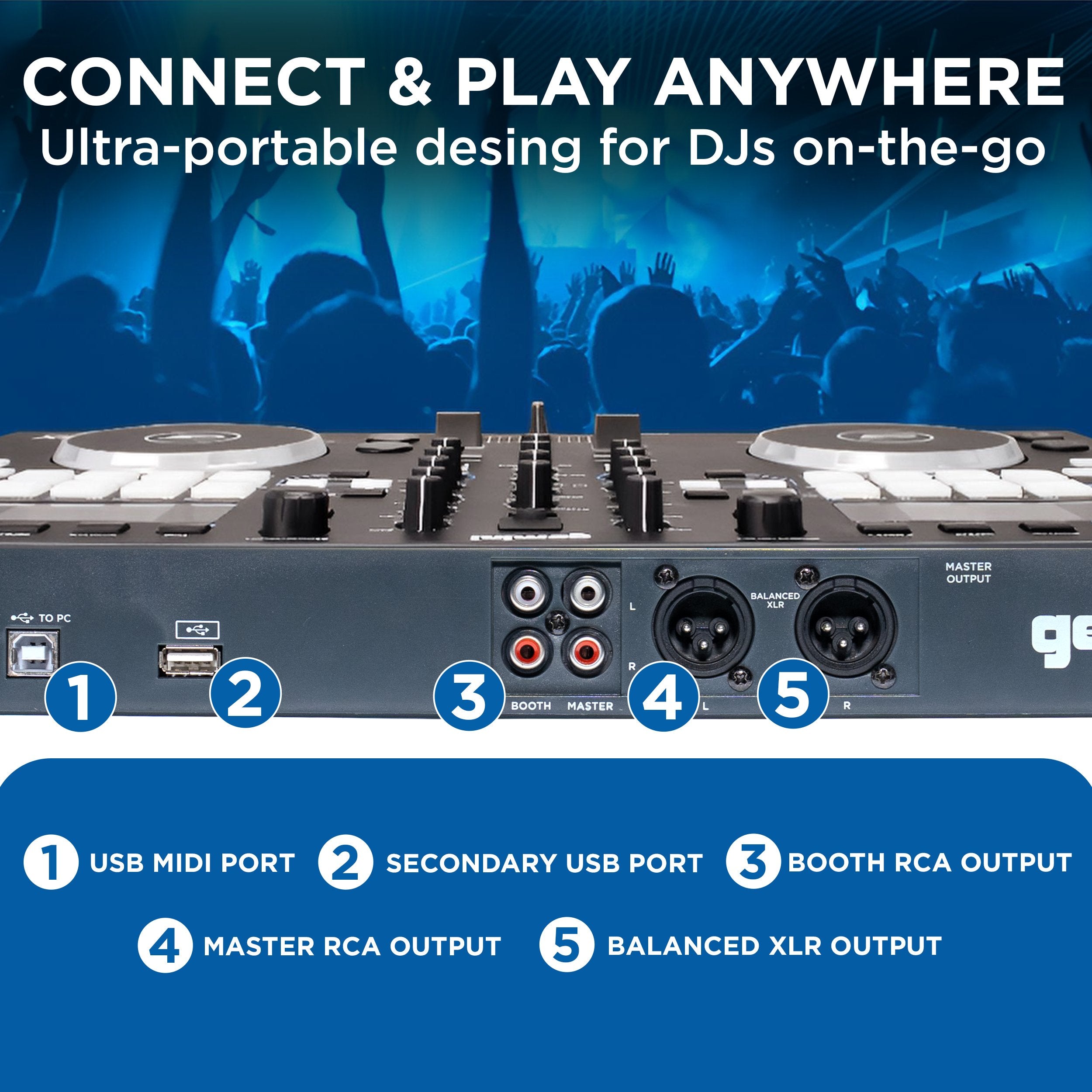 Gemini GMX Multi-Format USB Media Controller – DJ Performance Gear