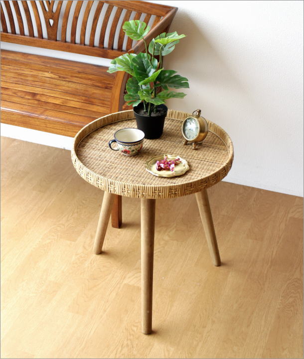 アンティーク 注文 サイドテーブル カエデ 天板 無垢材 レトロ 木製