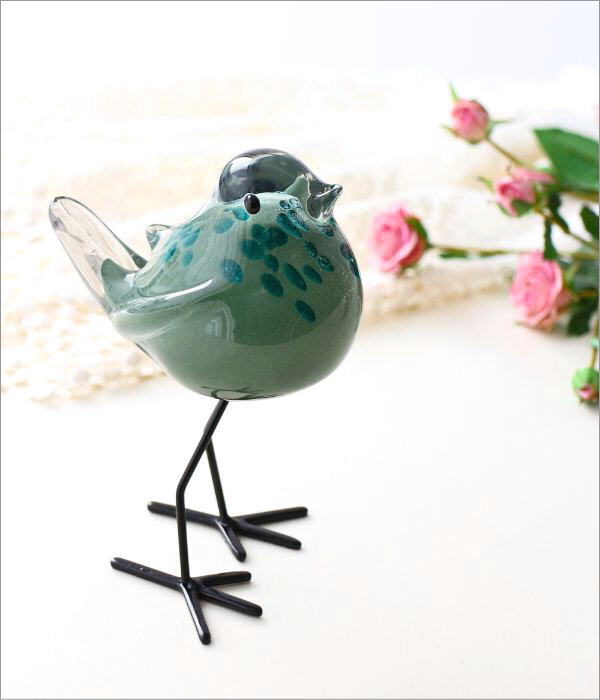 鳥 置物 オブジェ ガラス おしゃれ かわいい 雑貨鳥 バード ペーパー