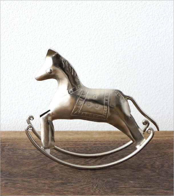 ロッキングホース 馬 置物 オブジェ 小物 アンティーク アイアン