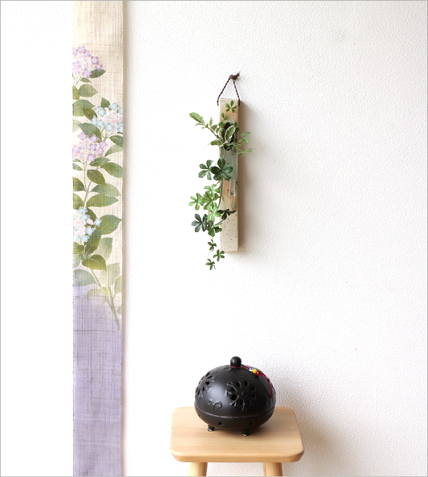 ♥志野 花器 桐箱付き 1 花瓶 掛花入れ 骨董品 アンティーク ♥志野