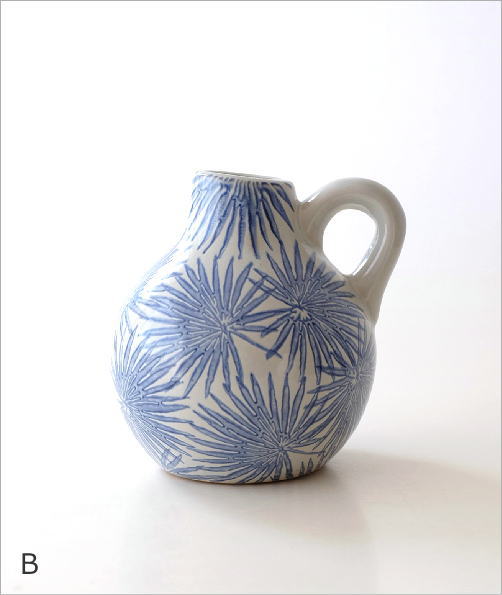 シノワズリ ビンテージ 染付 鱼藻紋飾り大壷 花瓶 甕 【公式通販】