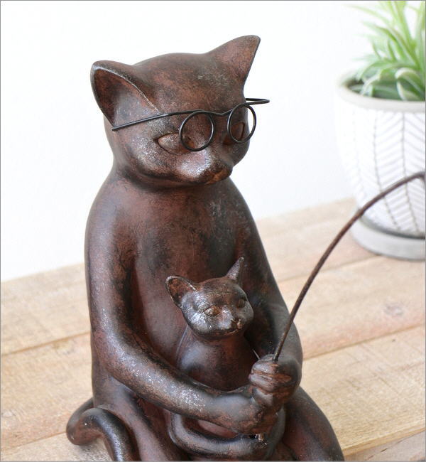 猫 ネコ ねこ 置物 おしゃれ かわいい 親子 雑貨 オブジェ
