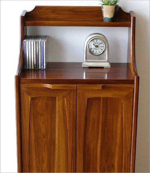 展示品 木製 シャビー ハンドメイド キャビネット 収納棚 食器棚 花台