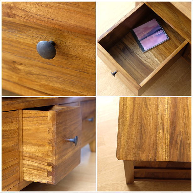 テレビ台 チーク 無垢材 幅114 奥行45 チークローボード114 [wat6885