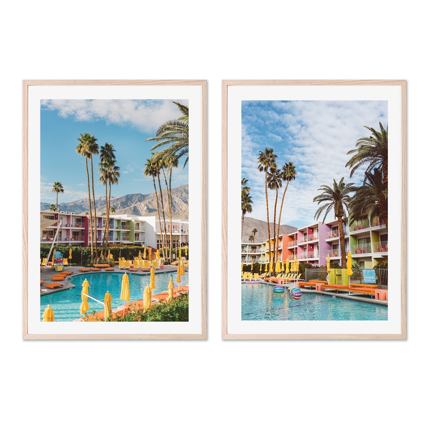 Palm Springs Saguaro & Palm Springs Pool Day VII, Set Of 2 , By