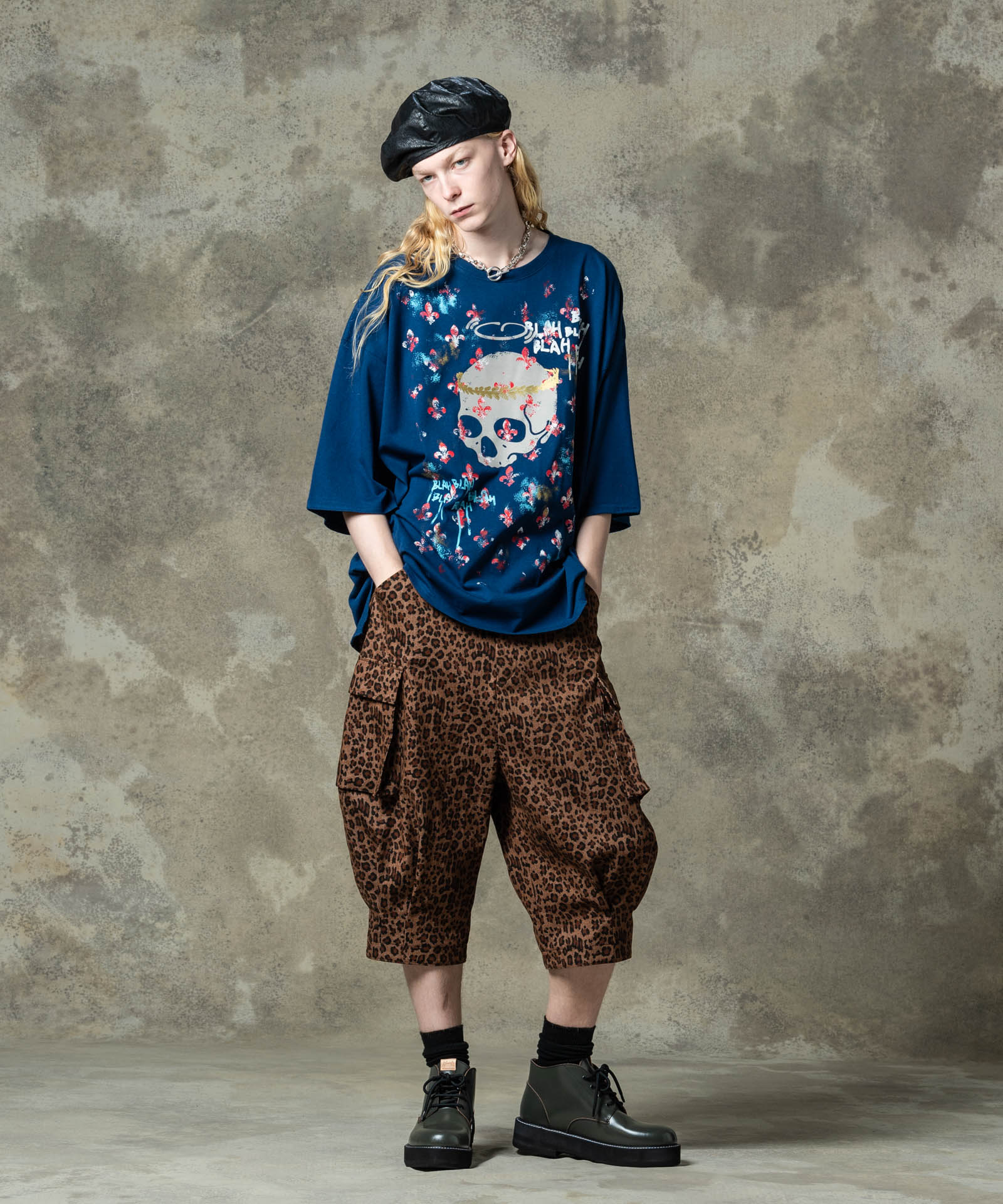 GB0125/P04 : Cropped Sarrouel Cargo Pants / クロップドサルエル