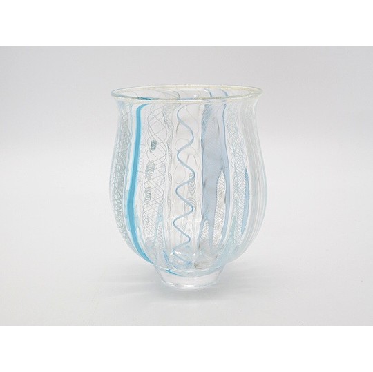 土屋章 ガラス工芸品 ガラス花瓶 一輪挿し