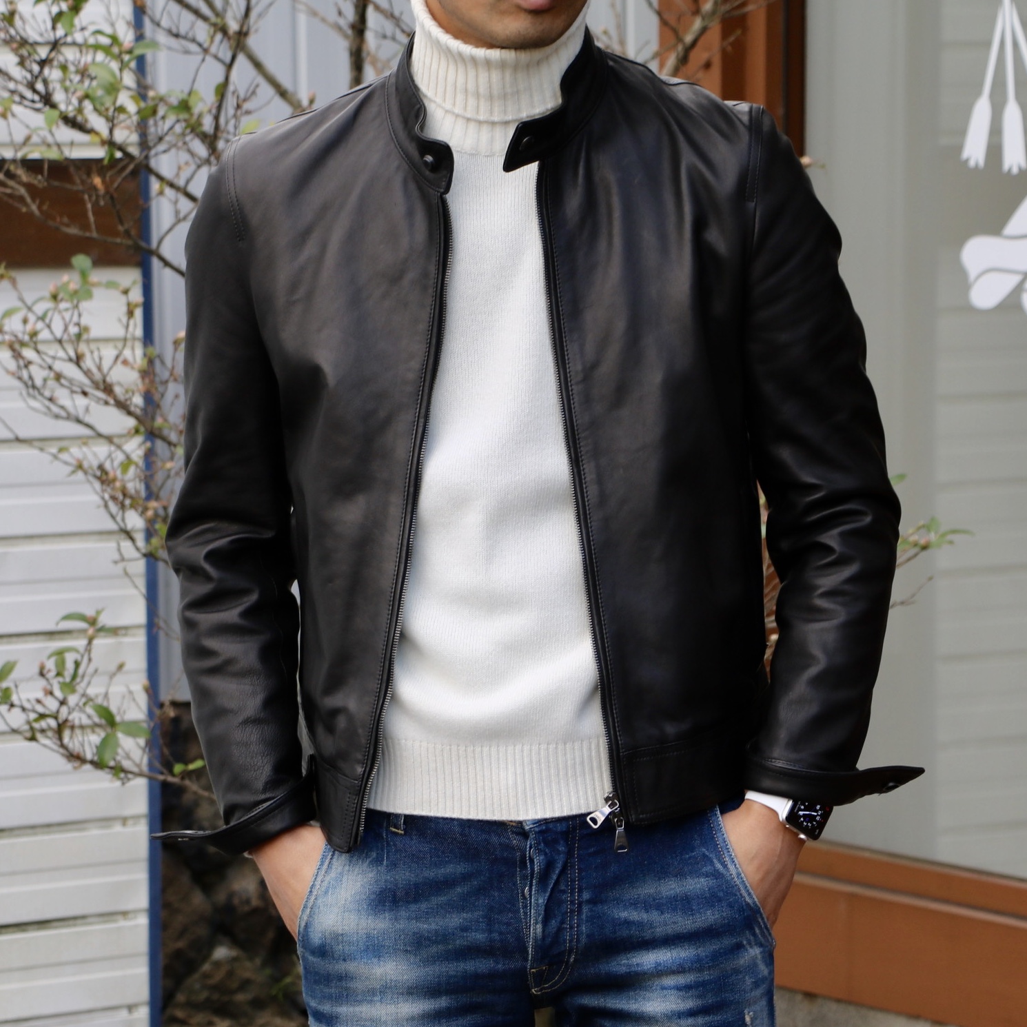 EMMETI JURI レザージャケット シングルライダース 48 EMMETI JURI