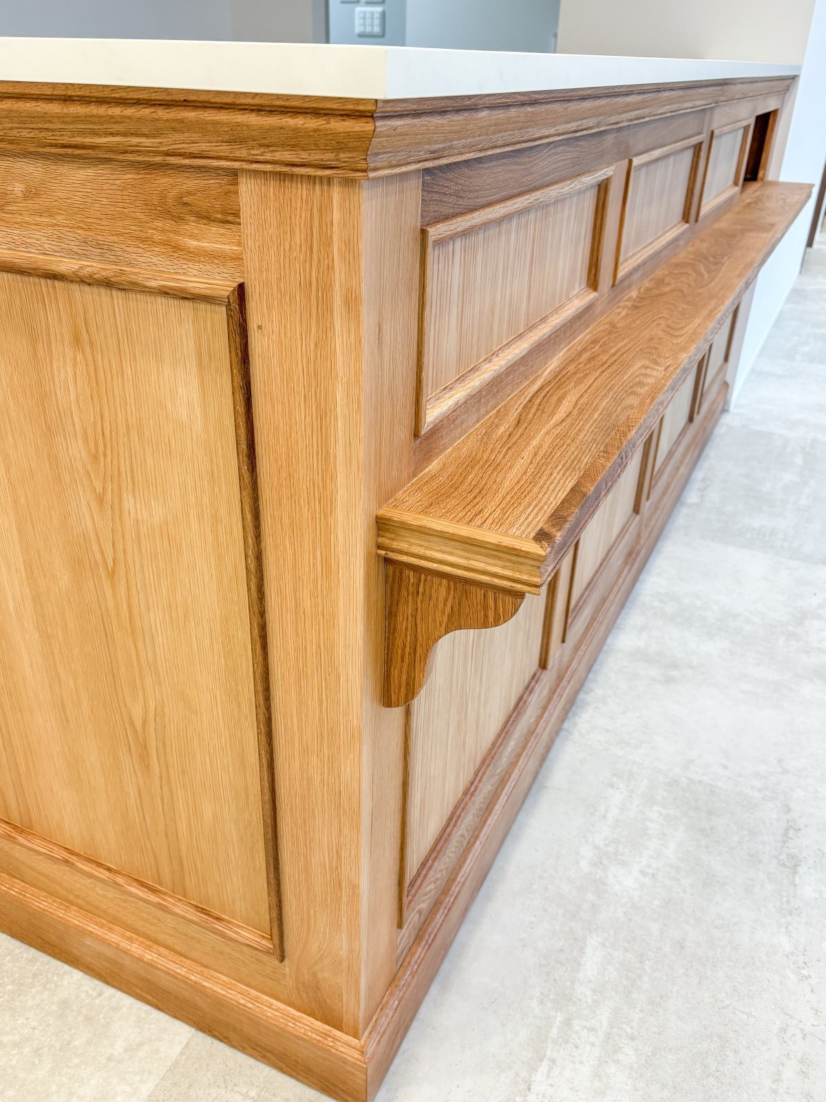 病院医院向け受付カウンターW2700mmホワイトオーク材制作実績@大阪東京