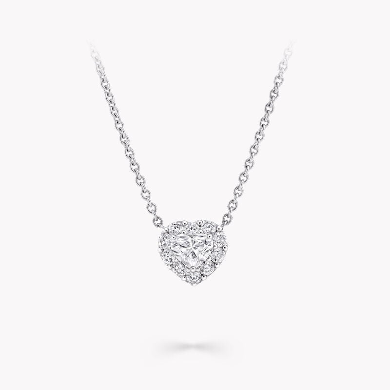 アイコン ハートシェイプ ダイヤモンド ペンダント, ホワイトゴールド