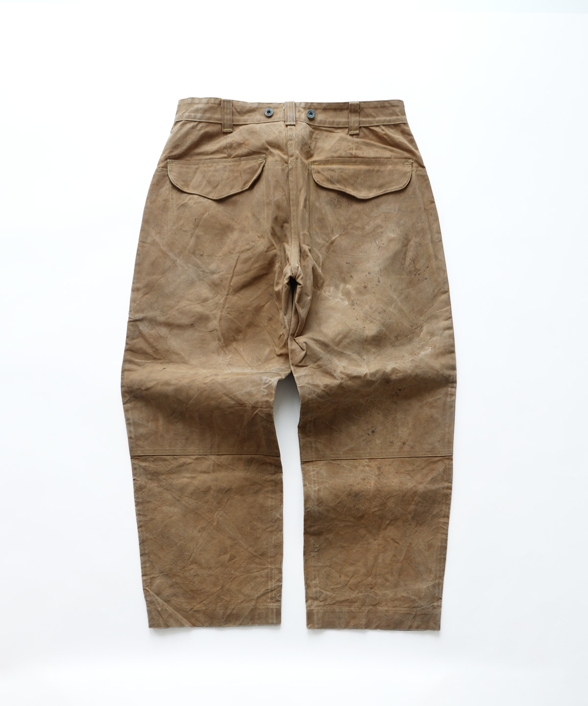 OLD FILSON WAXED COTTON CANVAS W-KNEE WORK TROUSERS 