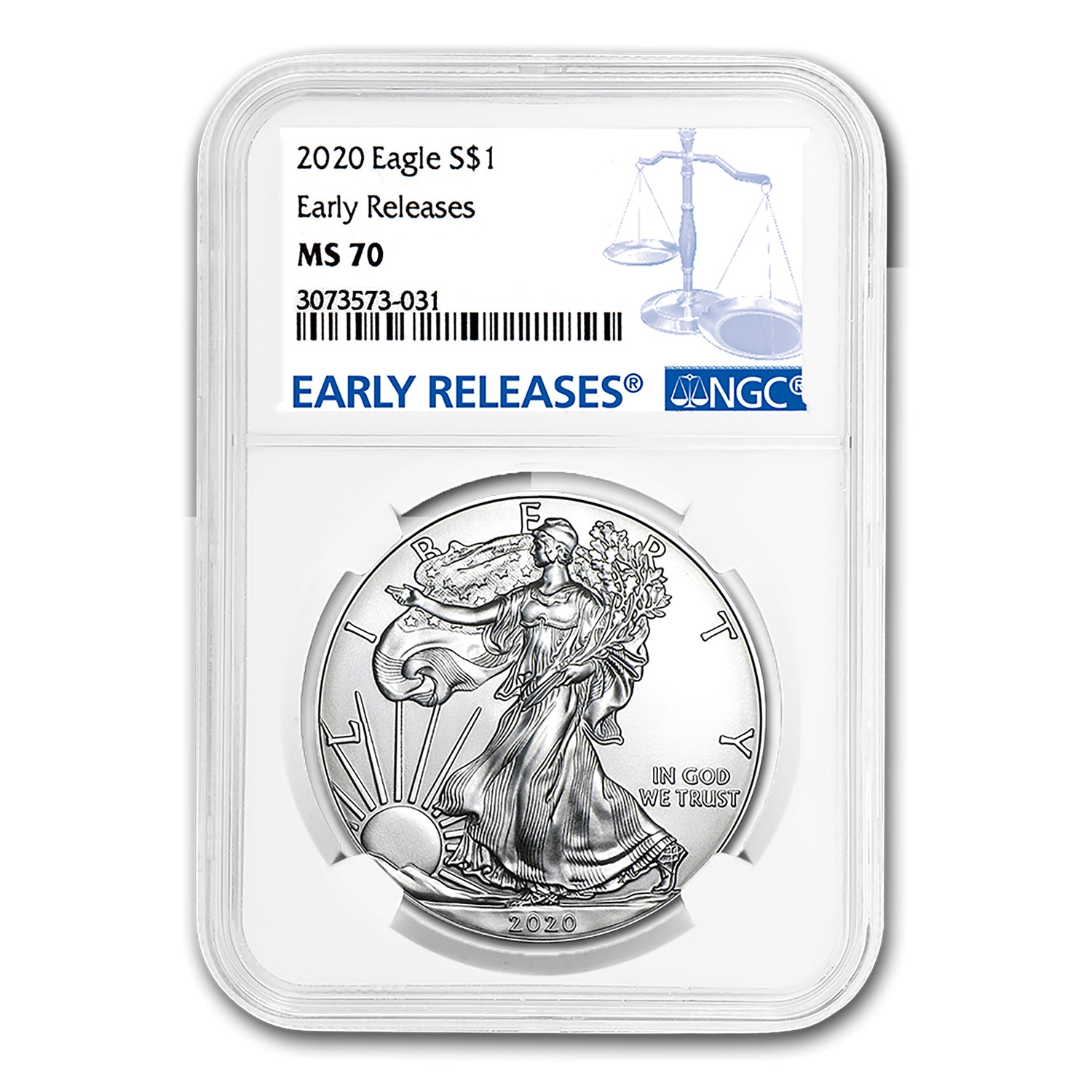 2020 $1 American Silver Eagle MS70 NGC - Early Releases | Great