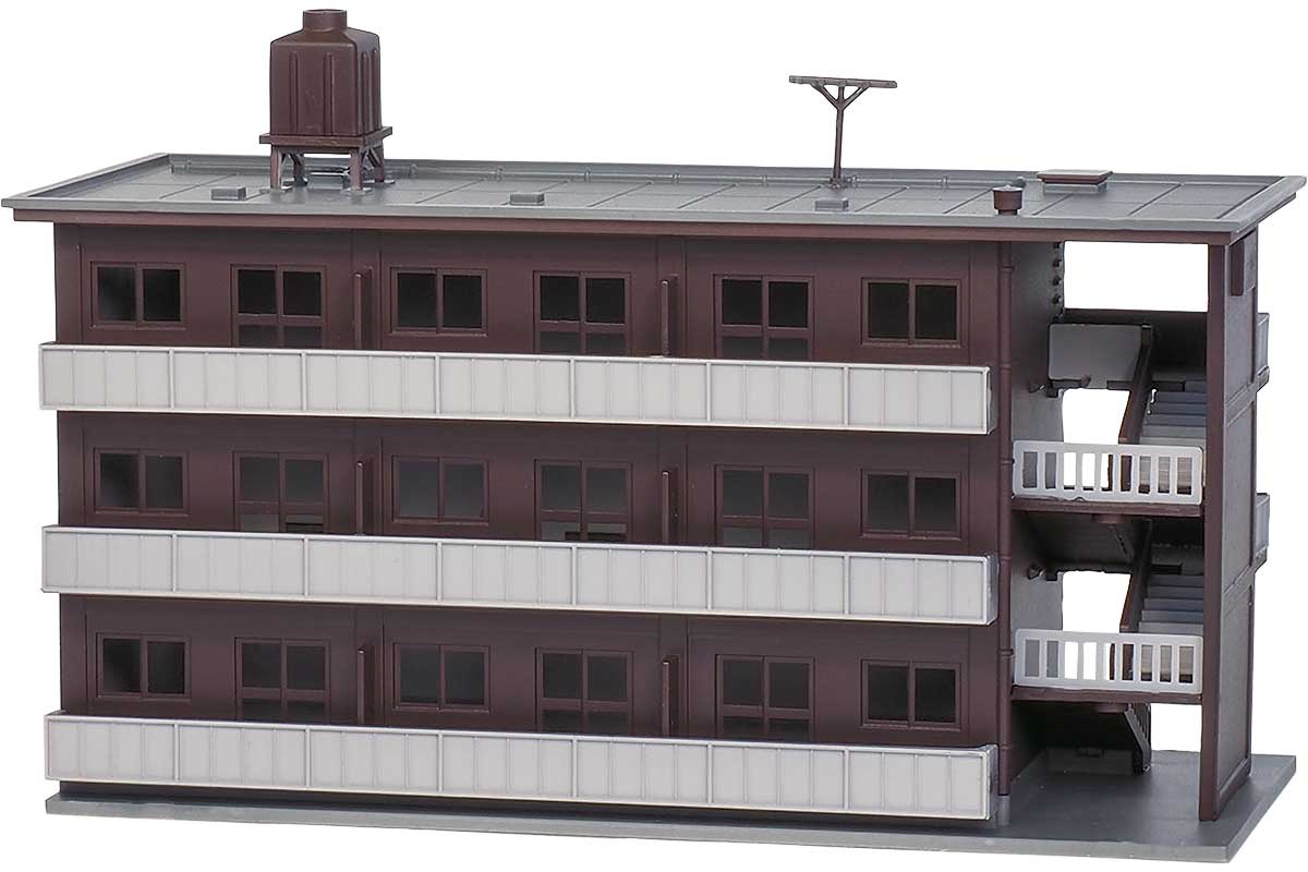 限定ダークブラウン】Nゲージ 都市型マンションD ストラクチャー（完成