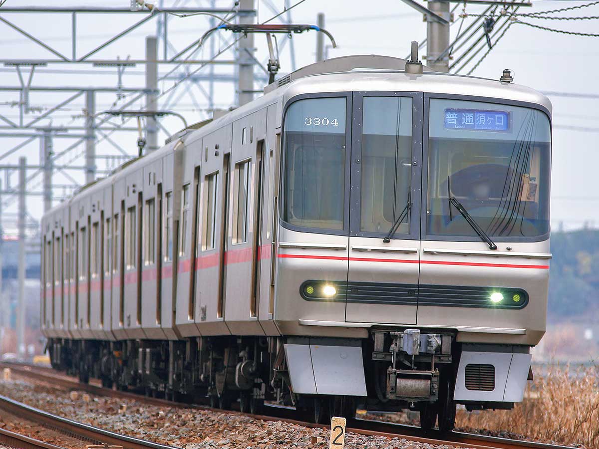 名鉄3300系 ミスドラッピング nゲージ コアレスモーター 標識灯点灯