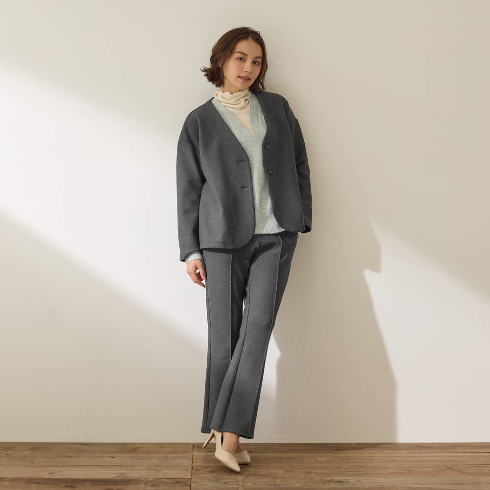 極厚・裏起毛】綿混フレアパンツ【SALE】 ALW523 :レディース パンツ