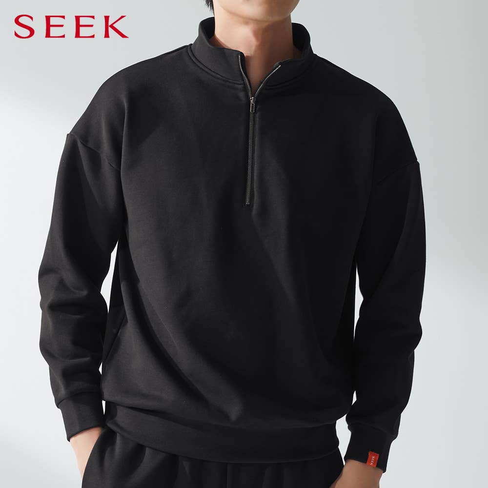 PRIVEVE×かれん ハーフジップスウェット ブラック PRIVEVE×かれん