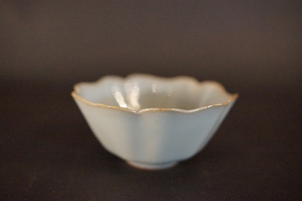 陶芸家 川瀬忍 白磁 脚杯 馬上杯 高脚杯 共箱 陶芸家