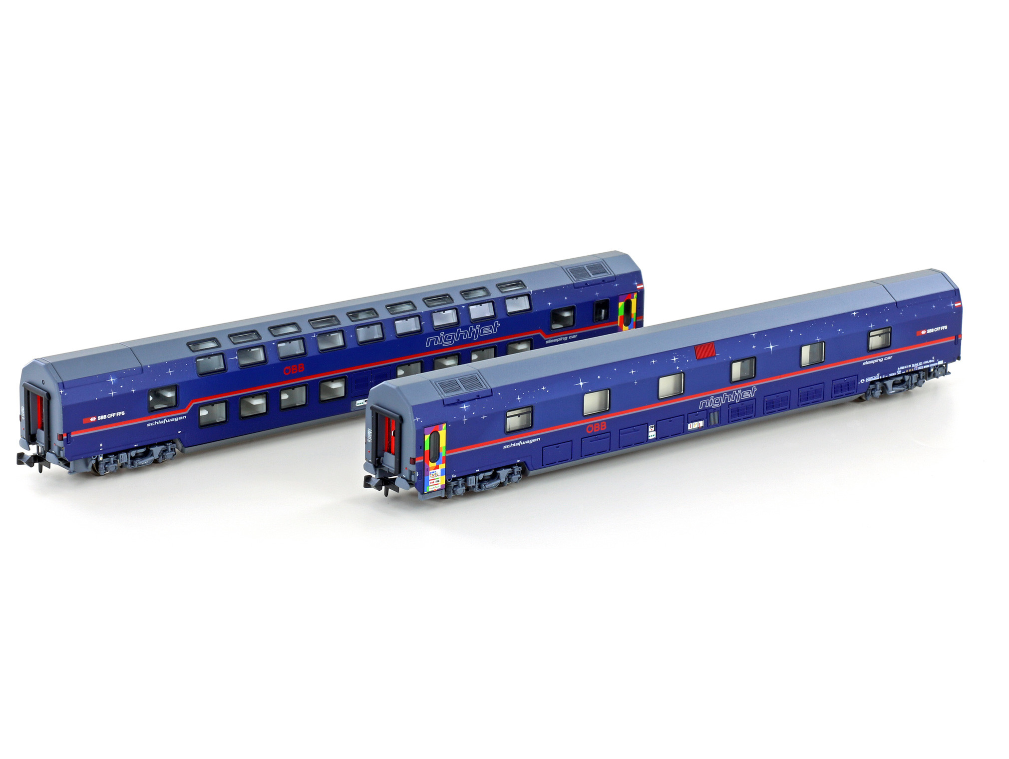 L.S. Models 97000N: Passenger Car Set Double-Deck Sleeping Car ÖBB