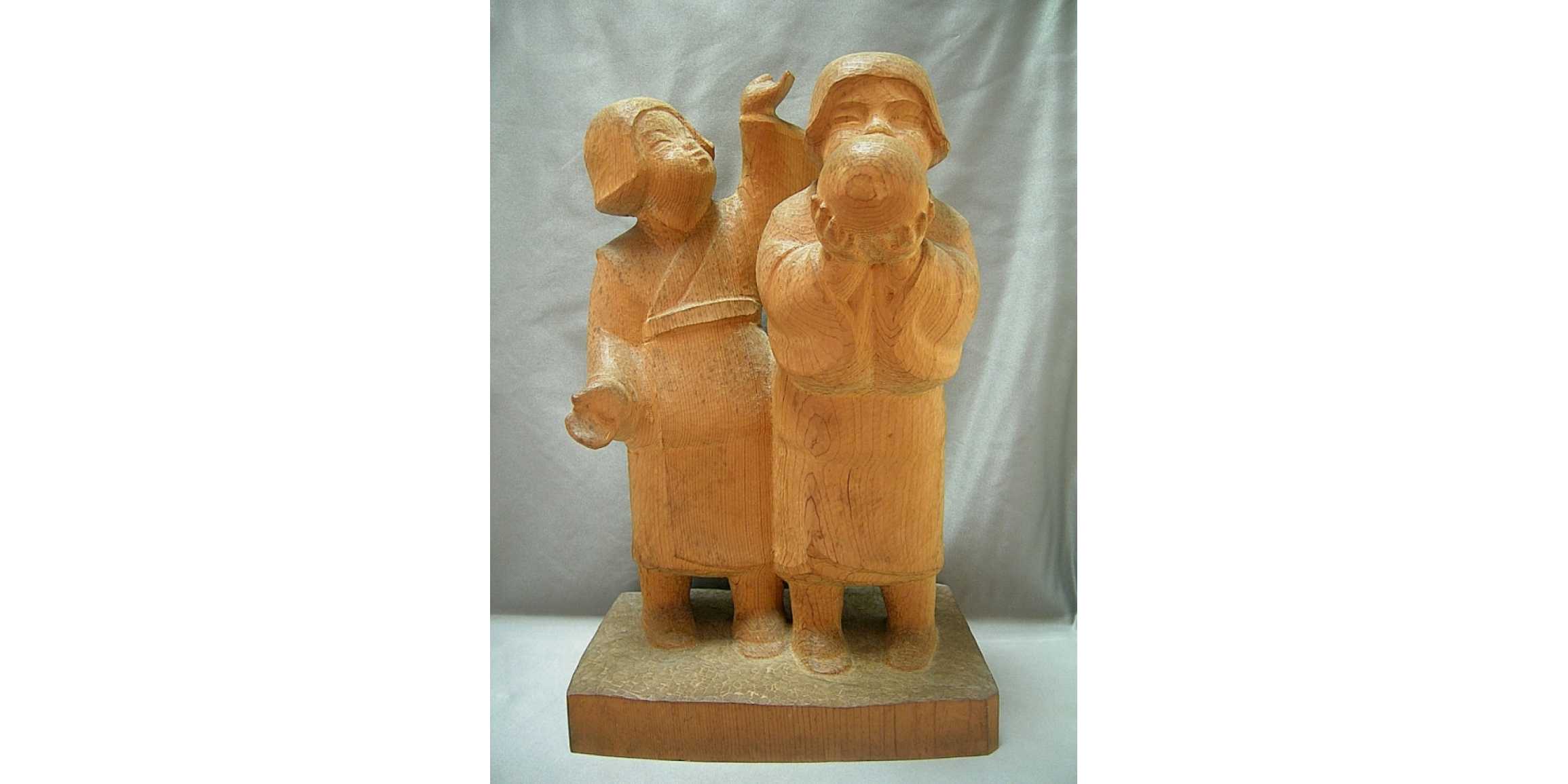 大島駒蔵作 木彫「風船」昭和九年制作 | 彫刻 | 買取品目 | 齊藤商店