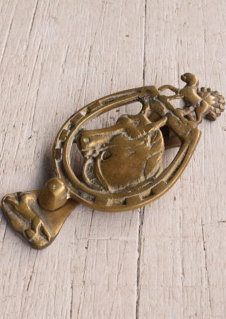 イギリス アンティーク 真鍮製ドアノッカー 12130