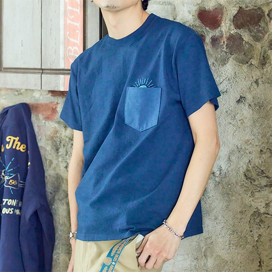 GBL】天空の城ラピュタ Good On コラボポケット刺繍Tシャツ 飛行石