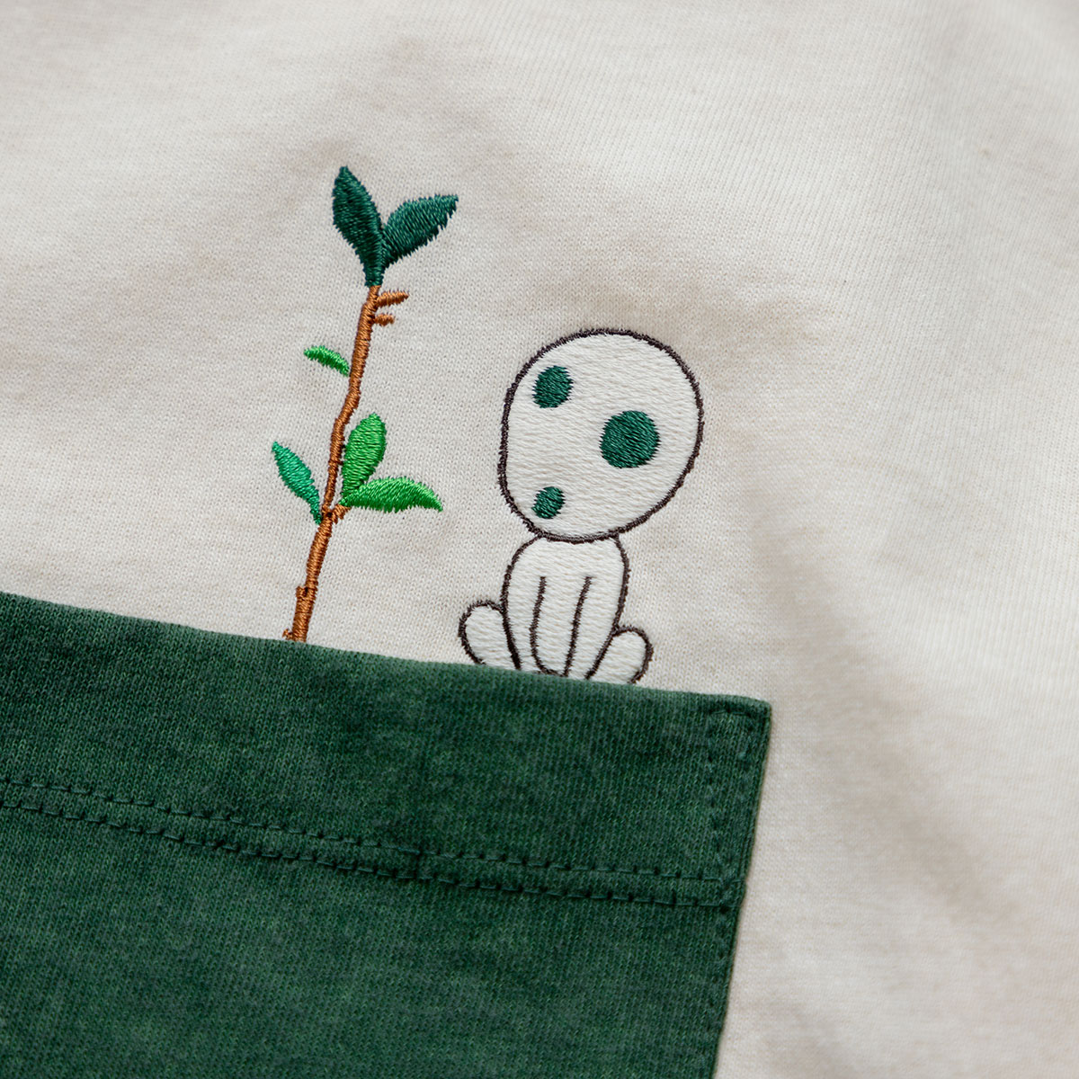 完売品】もののけ姫 Good On コラボポケット刺繍Tシャツ コダマ L GBL