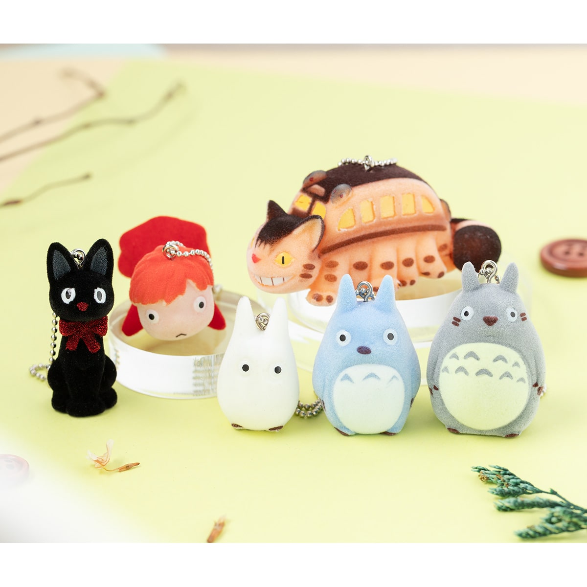 崖の上のポニョ フロッキングキーチェーン ポニョ | どんぐり共和国