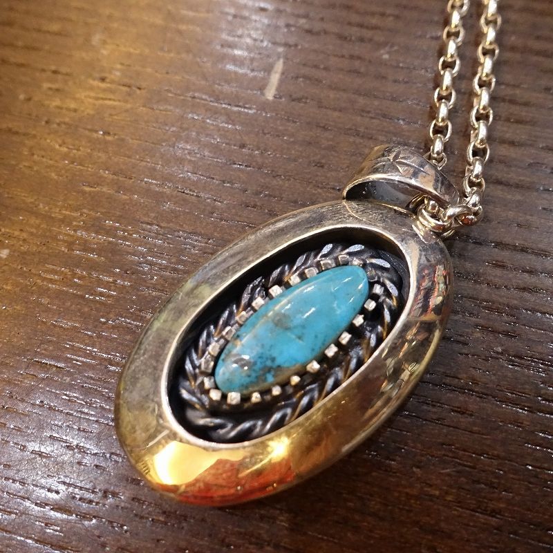 キングマンターコイズ Scott Skeets ナバホ ハンドメイド ペンダント