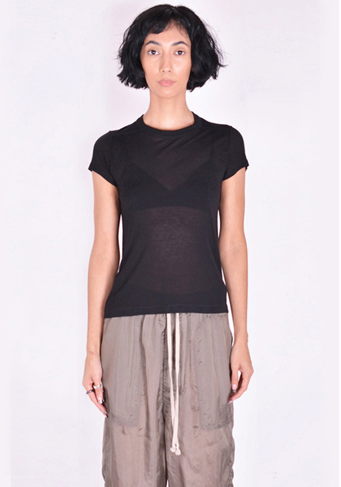 RICK OWENS CROPPED LEVEL T-SHIRT DUST SS22 | DOSHABURI Online Shop