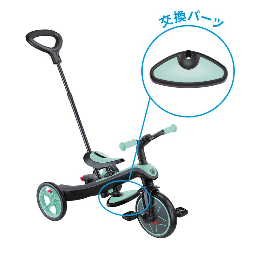 エクスプローラートライク3in1三輪車 & 4in1ベビーカー】フットレスト