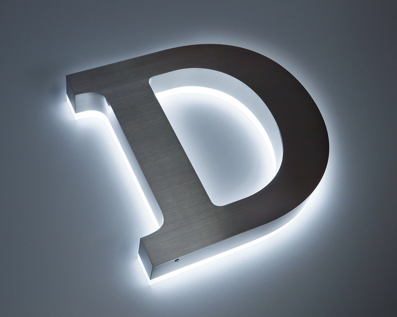 アクリルネオンチャンネル文字 看板 室外用 サイン ステンレス 裏板