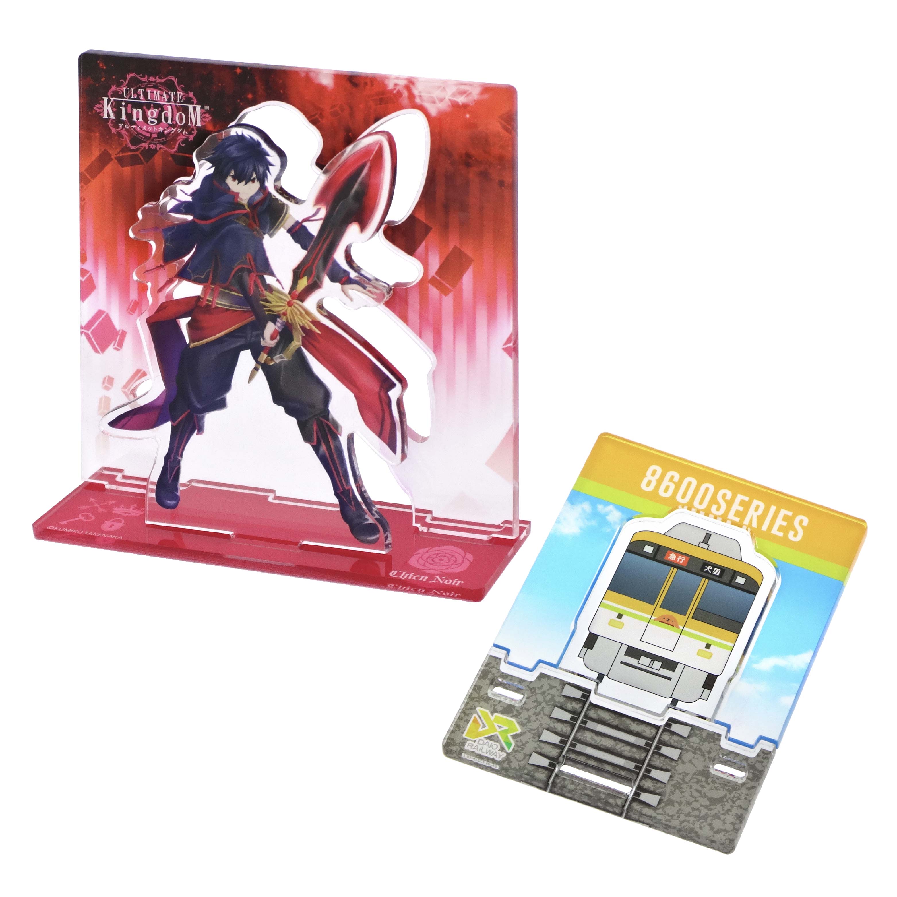 枠が背景にもなるアクリルスタンド。