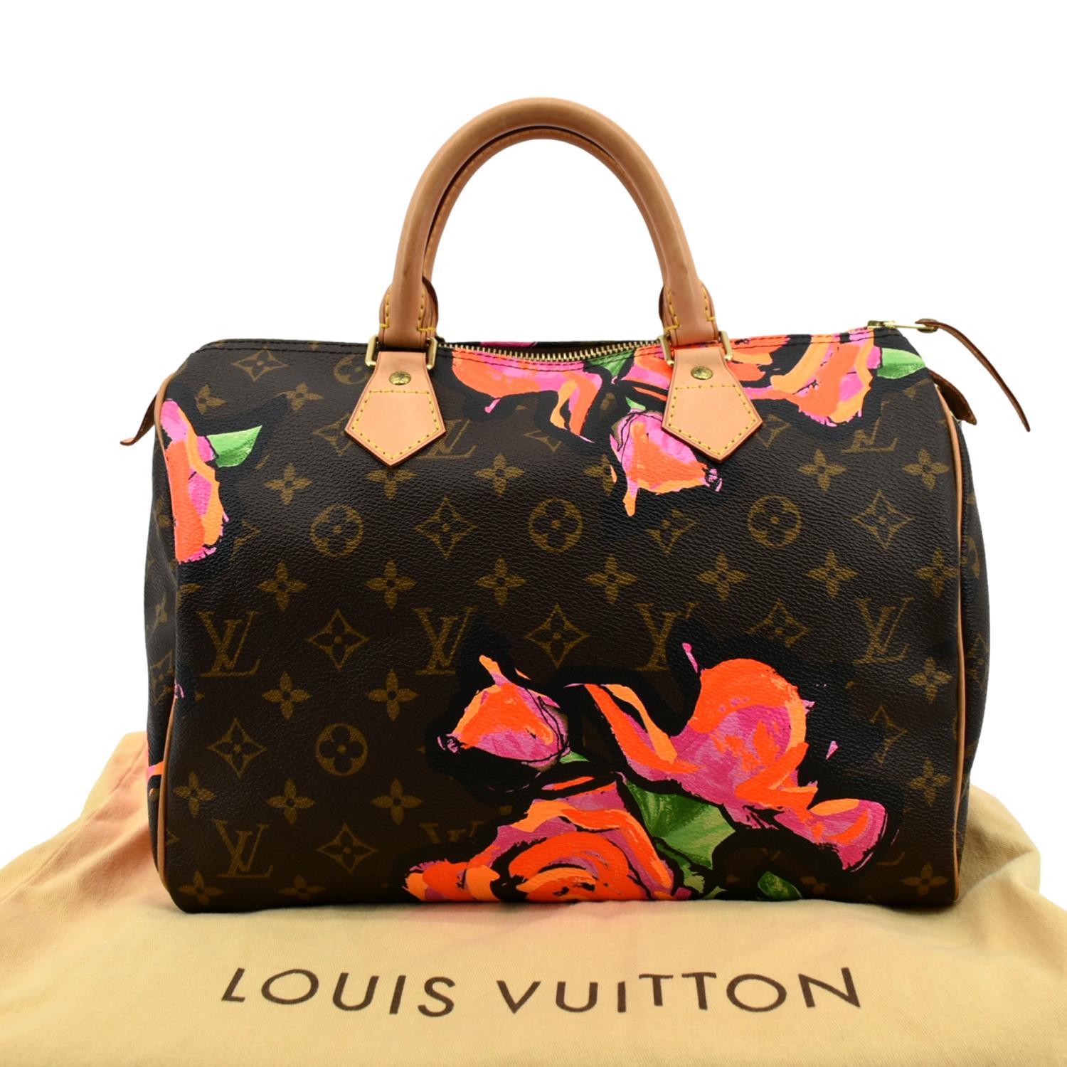 Louis Vuitton Roses Speedy 30 Monogram Satchel Bag