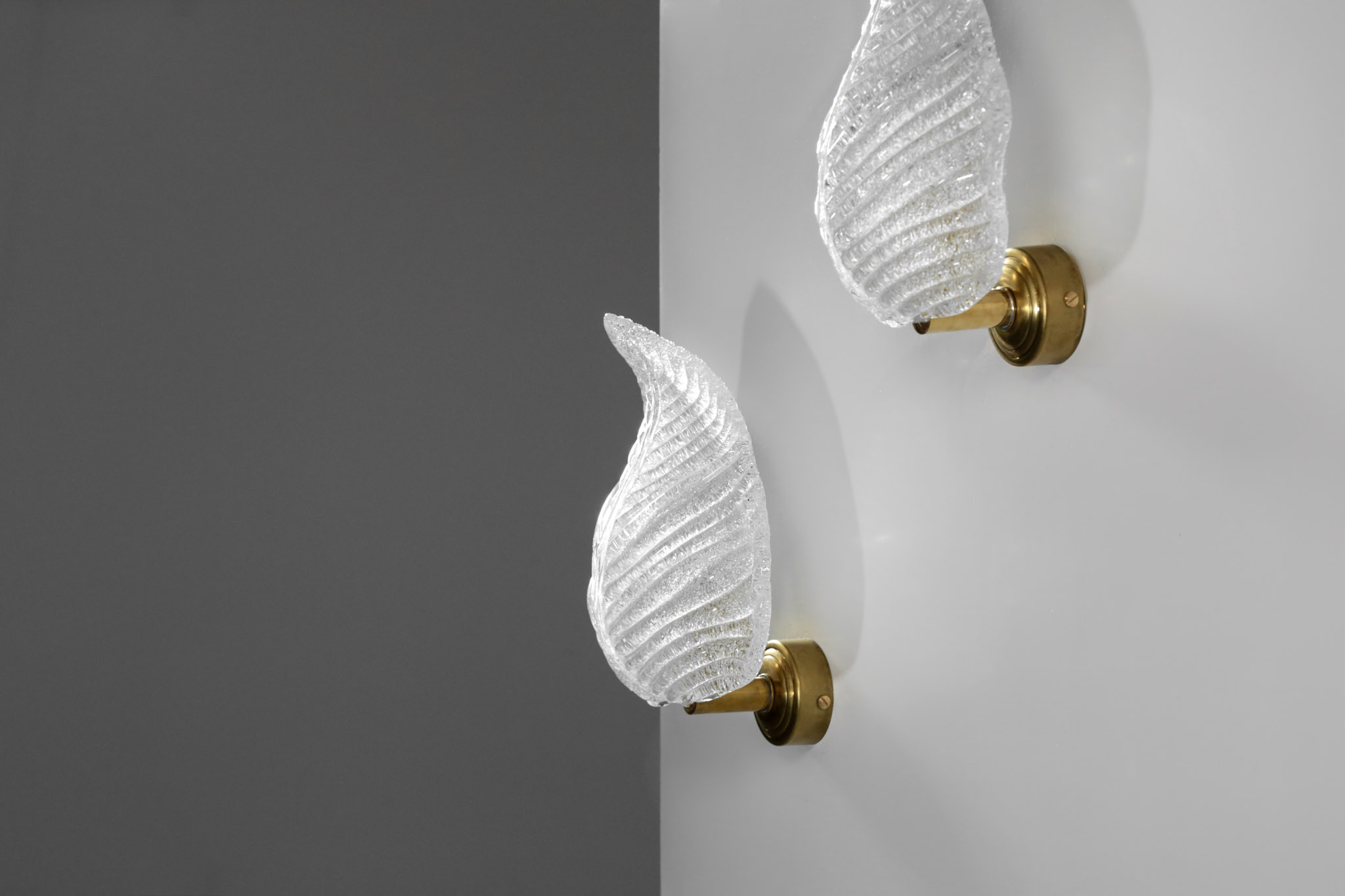 Modern Italian Wall Light, Murano Glass Barovier et toso style
