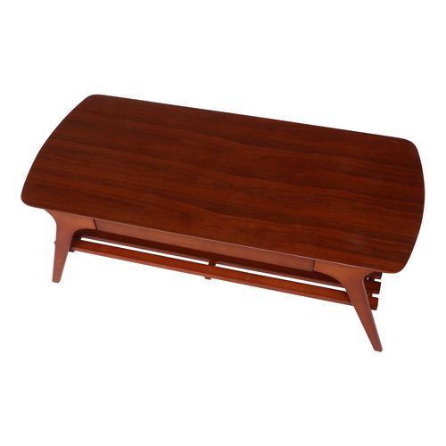 引出し付きセンターテーブル 98070 不二貿易 木製テーブル ブラウン