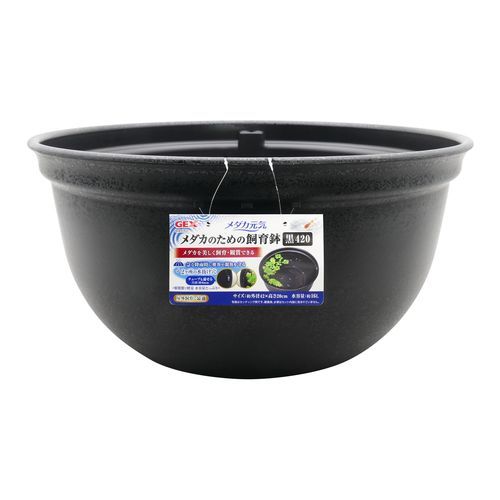 メダカ元気メダカのための飼育鉢黒420 GEX 水槽単品