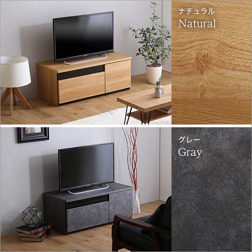 日本製 テレビボード 90cm幅 【BARS-バース-】 SH-24-BR90--GY ホーム